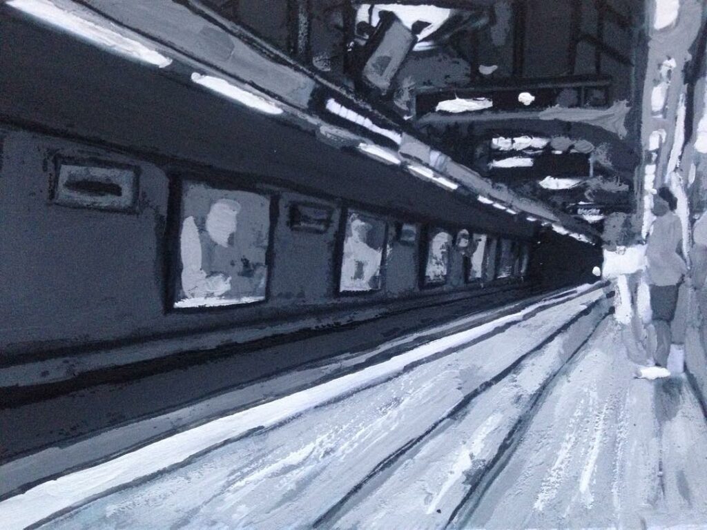 peinture gouache naples metro