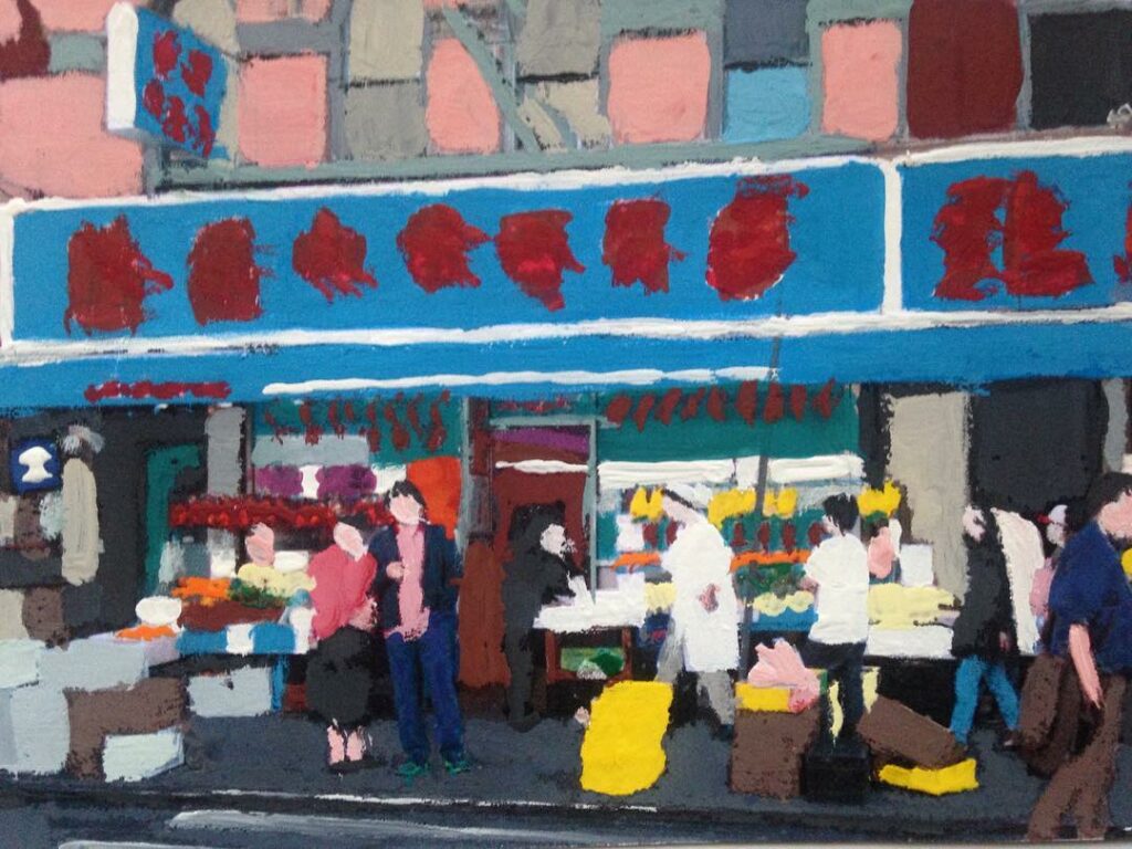 peinture gouache nyc chinatown