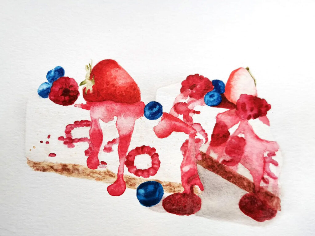 aquarelle cheesecake