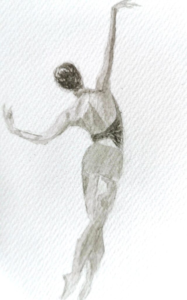 danseuse encre de chine