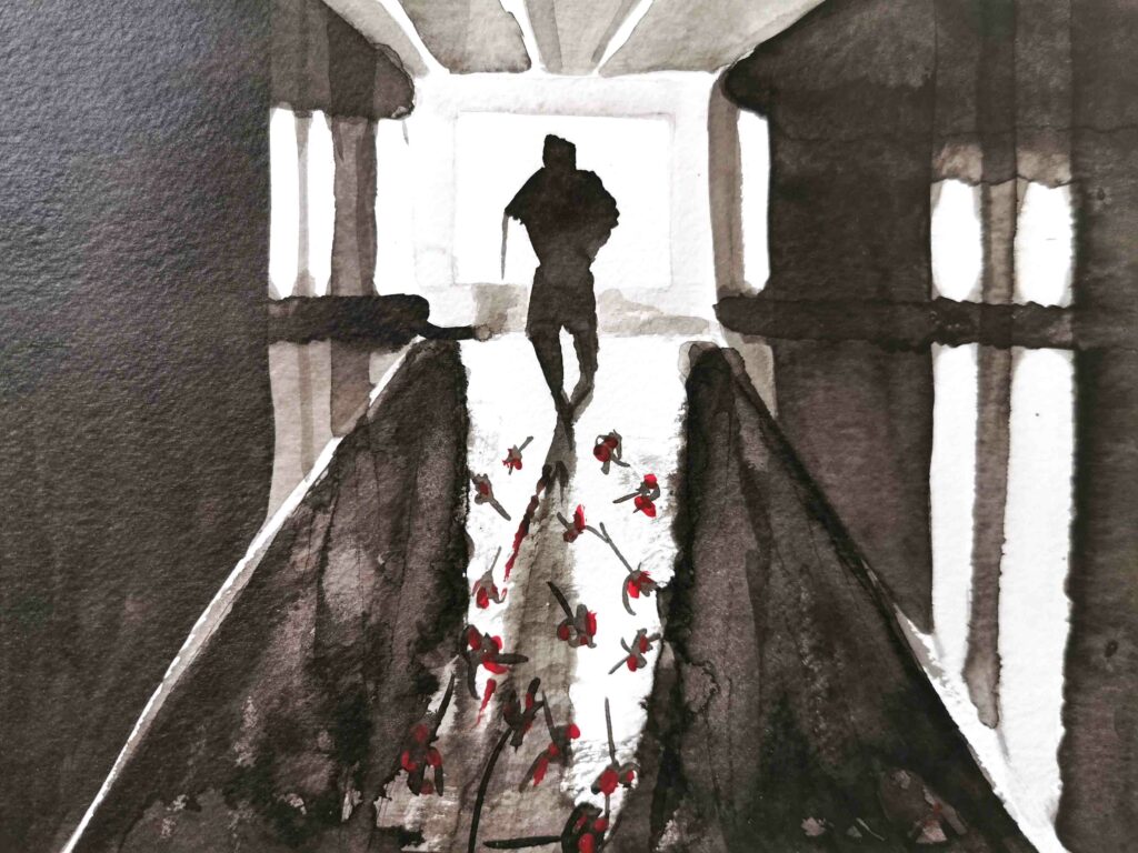 le tueur de fleurs encre noir