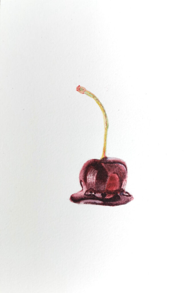 aquarelle cerise