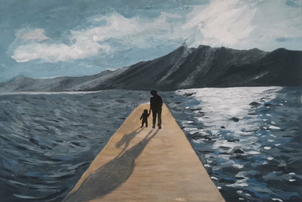mere fils peinture ponton