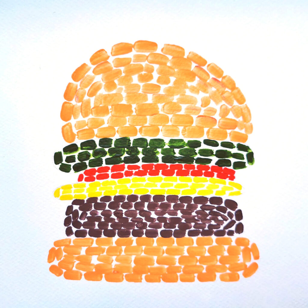 Burger à la manière d'Alma Thomas
